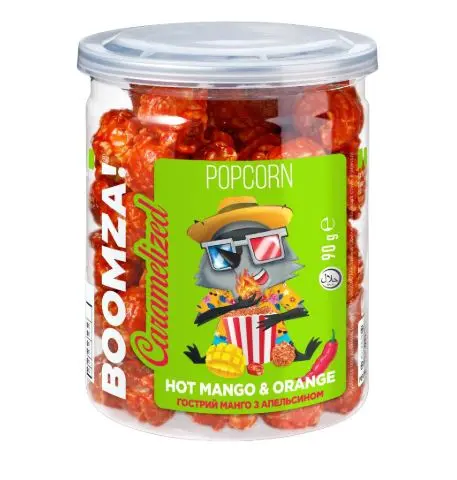 Boomza 90g Hot Mango & Orange Caramelized Popcorn