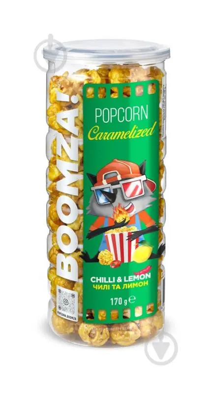Boomza 170gm Chilli & Lemon Caramelized Popcorn